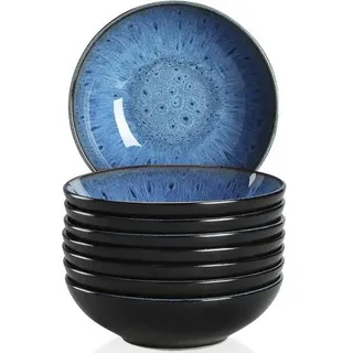 Kombiservice Steinzeug Suppenteller 950ml Blau 8tlg Tief Tellerset
