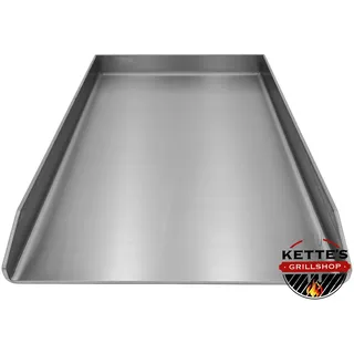 Kette ́s Grillzubehör Grillplatte Edelstahl Plancha/Bratplatte/Burger Platte für Rösle Gasgrills, Rostfrei, Lebensmittelechter Edestahl 440x235mm