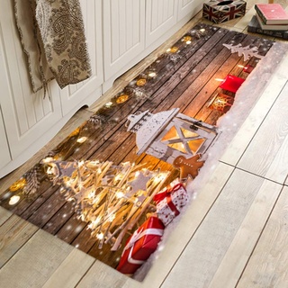 Qlans Soft Area Rug, 3D Weihnachten Esszimmer Gummi Teppich Schlafzimmer Bodenmatte Fußmatte