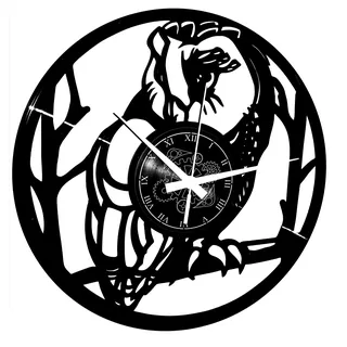Instant Karma Clocks | Eule auf AST Design – Wanduhr für Natur- und Tierliebhaber | Geräuschlosem Quarzwerk | Geschenkidee für Küche, Schlafzimmer, Wohnzimmer