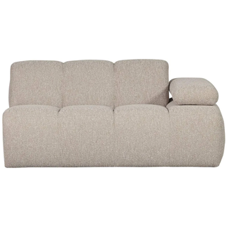 Modulsofa Mojo Bouclé, modern und flexibel, 1,5-Sitzer Arm rechts, beige, weicher Stoff