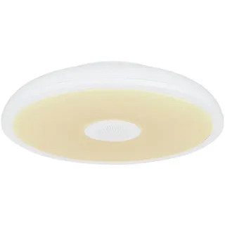 GLOBO LIGHTING LED Deckenleuchte RAFFY, Bluetooth, Dimmfunktion, Farbwechsel, Memoryfunktion, Nachtlichtfunktion, RGB, mehrere Helligkeitsstufen, LED fest integriert, warmweiß - kaltweiß, Farbwechsel Rot-Grün-Blau, Lautsprecherfunktion weiß