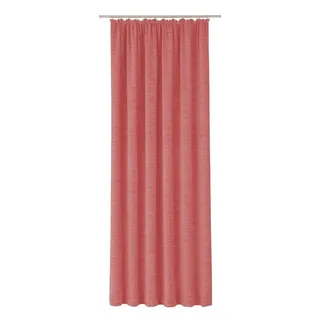 Wirth Vorhang Trondheim 328 g/m2, Kräuselband (1 St), blickdicht, Chenille rosa 132 cm x 200 cm