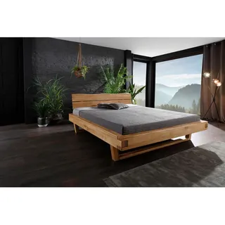 Livetastic Balkenbett, Wildeiche, Holz, Wildeiche, vollmassiv, 180x200 cm, in verschiedenen Größen erhältlich, für Lattenrost geeignet, Schlafzimmer, Betten, Doppelbetten