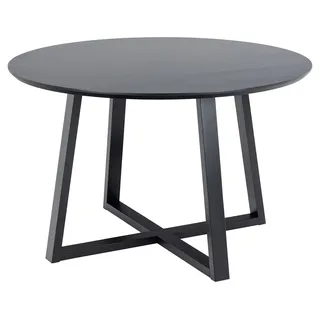 Actona Esstisch Malika Ø 120 cm Holz Schwarz
