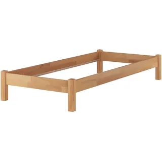 Erst-Holz®Überlänge-Bettgestell Massivholz Buche 100 x 220