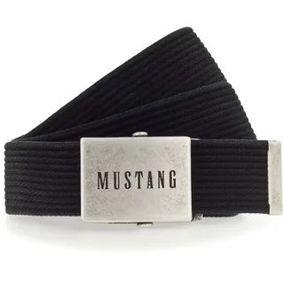 Mustang Stoffgürtel Baumwolle 4 cm grau 95