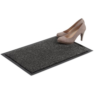 Fußmatte Schmutzfangmatte grau, relaxdays, Höhe: 7 mm, 40x60cm grau|schwarz 60 cm x 40 cm x 7 mm