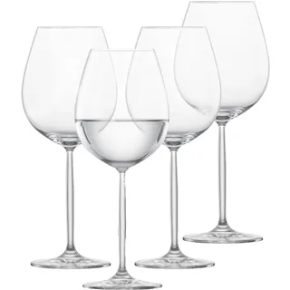 Schott Zwiesel Rotweinglas Muse (4er-Set), klassische Kristallgläser für Rotwein oder Wasser, spülmaschinenfeste Tritan-Weingläser, Made in Germany (Art.-Nr. 123667)