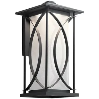 Licht-Erlebnisse Außenwandleuchte Aluminium 46,4 cm E27 IP44 schwarz