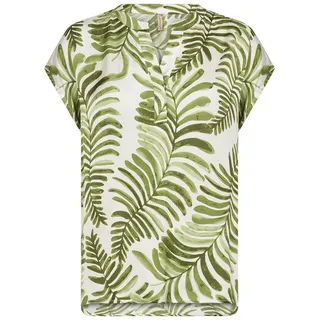 soyaconcept Blusenshirt SC-ROCHEL 1 - Shirt kurzarm Damen AOP - Bluse grün