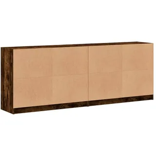 vidaXL Bücherschrank 204 x 37 x 75 cm Räuchereiche