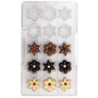 DECORA 0050142 SCHOKOLADENFORM BLUMEN 15 CAV. 200 X 120 X 22 MM