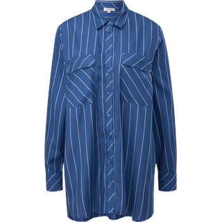 s.Oliver - Long-Bluse aus reiner Viskose, Damen, blau, 34