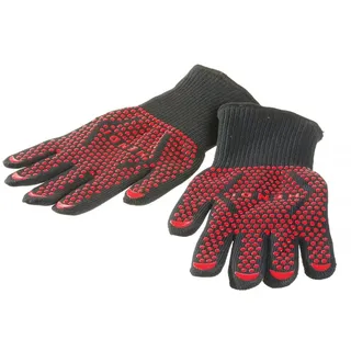 HENDI Grillhandschuhe 300 mm hitzeresistent schwarz