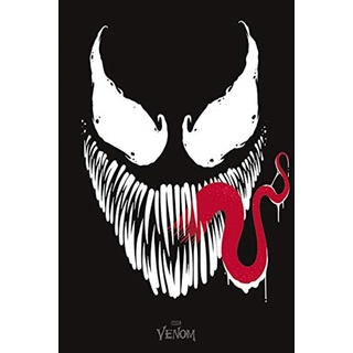 Close Up PP34380-Multi Coloured-61 x 91.5cm Marvel Comics Poster Venom Face (61cm x 91,5cm)
