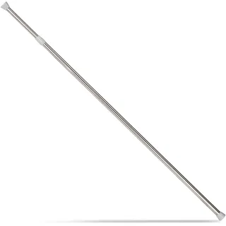Relaxdays Klemmstange 1-läufig Ø 20 mm 200 cm Grau/Silber