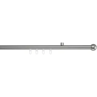 ONDECO Vorhangstange Ball 1-läufig Ø 20 mm 350 cm Edelstahl-Optik