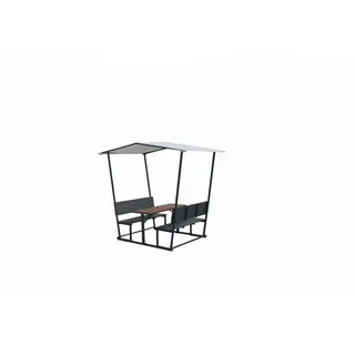 Camping-Set Ombra ca. 250x221,5x154,5cm Gestell anthrazit Dach beige Tisch Bank