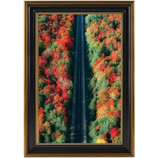 Space Art Deco Bilderrahmen für Foto/Foto/Poster, 28 x 17 cm, mit Sägezahnaufhänger, Wandhalterung, Querformat/Hochformat, Glas Antik 11x17 Ornate Gold