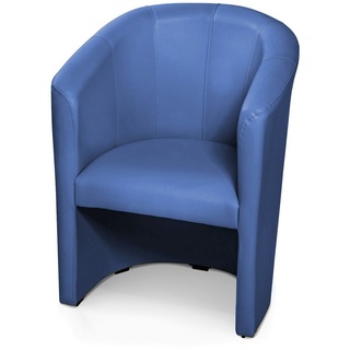 Moebel-Eins Sessel ABIZA Cocktailsessel, Material Kunstleder, ABIZA Cocktailsessel, Material Kunstleder blau