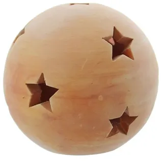 Frank Flechtwaren Kugel Sterne groß 30 cm Braun