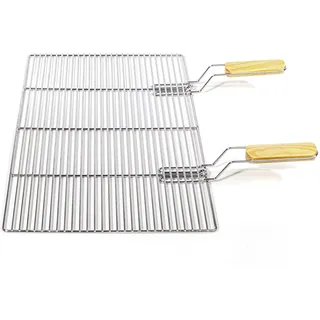 Wiltec Grillrost 67 x 40 cm Edelstahl weiß