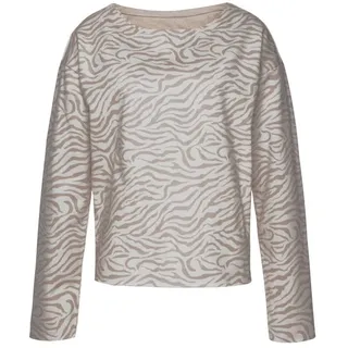 LASCANA Sweatshirt gemustert beige 36/38