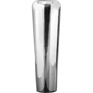 Fink hohe Boden-Vase 70 cm schmale silberne Blumenvase aus vernickeltem Metall