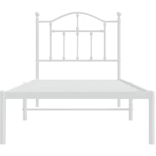 vidaXL Bettgestell 90 x 200 cm Weiß