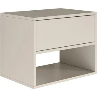 Selsey Nachttisch Hängend Schwebender Kaschmir Farbe 50B x 36T x 40H cm Nachtschrank mit Schublade in Minimalistischer - Push-to-Open - Skandinavischen Platzsparend Wandmontage Framme