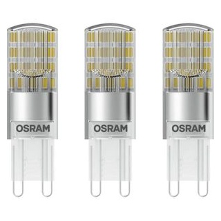 Osram LED-Lampe Base Pin 30 G9, warmweiß 2,6 Watt (30W), 3 Stück