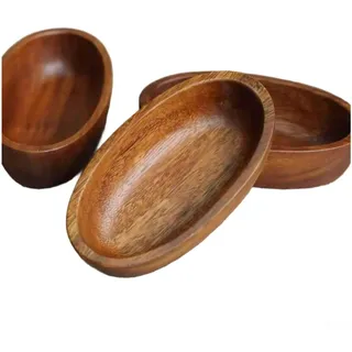 für holz Salatschüssel Boot 15cm Walnuss für optik Servierschale für Obst Nüsse für deko Küche