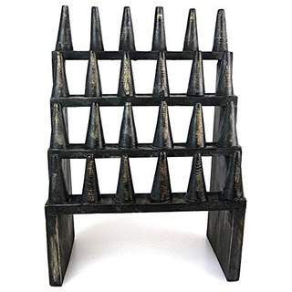 Artisanal 'Grand Etagere Ringe (24 Räucherkegel) aus Holz Finish schwarz Vintage