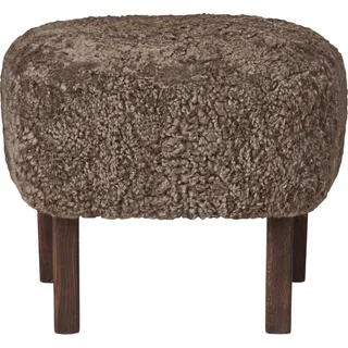 audo copenhagen Ingeborg Fußschemel Schaffell 30 x 40 x 30 cm Braun