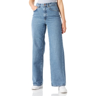ONLY Damen Straight Leg Denim Jeans | High Waist Gerade Weite Hose | Wide Vintage Pants ONLHOPE, Farben:Blau, Größe:29W / 30L