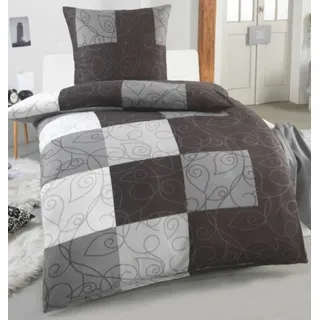 DreamHome Warme Winter Microfaser Thermo Fleece Bettwäsche 135x200 155x220 200x200 Moderne, Größe:135 x 200 cm, Design - Motiv:Design 10