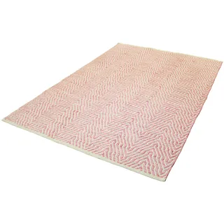 Teppich KAYOOM "Aperitif 410" Teppiche Gr. B/L: 160 cm x 230 cm, 7 mm, 1 St., pink Baumwollteppiche weiche Haptik,fusselarm, für Allergiker & Fußbodenheizung geeignet