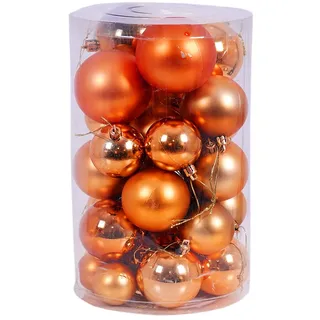 Mojawo 30tlg. Weihnachtskugeln orange Ø 4/5/6/7cm-myw99830-orange