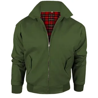 Vintage Harrington Von Wholesale Workwear - Erwachsene Harrington Jacke Britisch Mantel Klassisch 1970er Jahre Retro Scooter Kariertes Futter - L