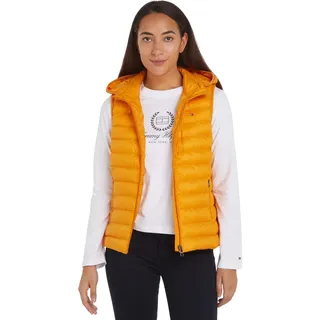 Tommy Hilfiger Damen Weste Padded Global Stripe Steppweste, Orange (Rich Ochre), XS - XS