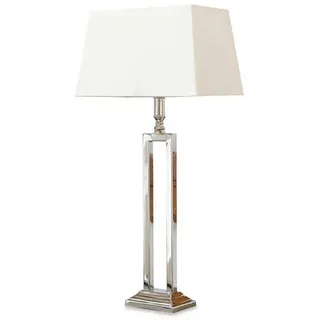 Mirabeau Tischleuchte Tischlampe Kinshaa creme/silber beige|silberfarben