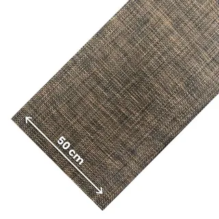 OLIVO.shop Rolle Lotus, Küchenteppich, Meterware, rutschfest, schmutzabweisend, Teppich in Rattan-Optik, Läufer aus PVC, Küche, nach Maß (Braun, 50 x 150 cm)