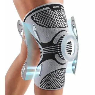 CAMBIVO 1 Stück Kniebandage für Männer Damen mit Verstellbare Seitenstabilisatoren, Orthopädische Kniestütze, Bandage Knie für Meniskusriss, Knieschmerzen Lindern, Arthritis, Sport