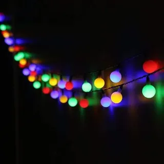 Sonderangebot. Solar-lichterkette. 100 Leds, 12 M, Für Drinnen Und Draußen, Wasserdicht (ip65), 8 Leuchtmodi. Wunderschöne Leuchtkugeln, Perfekte Dekoration Für Weihnachten, Partys, Gärten, Terrassen