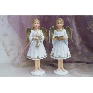 2 Engelmädchen Engel Schutzengel Weihnachtsengel Weihnachtsdekoration Chor 24 cm