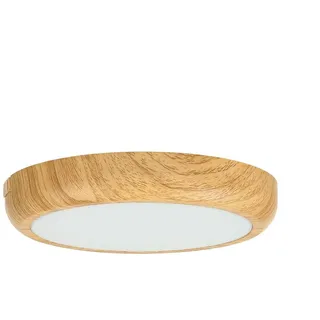 Licht-Erlebnisse LARA 1x 14 W rund Holz Kiefer Weiß