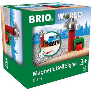 BRIO World 33754 - Magnetisches Glockensignal – Eisenbahnzubehör Holzeisenbahn – Kleinkinderspielzeug empfohlen für Kinder ab 3 Jahren