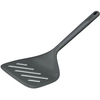 Zyliss XL Pfannenwender mit Schlitzen Kunststoff/Silikon Kratzt Nicht 33 cm | Extra großer Pfannenwender, Hitzebeständig 200°C, Weizenstroh, Aufhängeloch, Küchenutensilien, Spülmaschinenfest