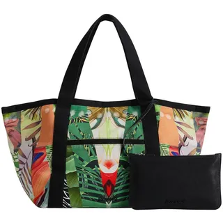 DESIGUAL Bols Urban Beach Shopper Baumwolle/Synthetik Green